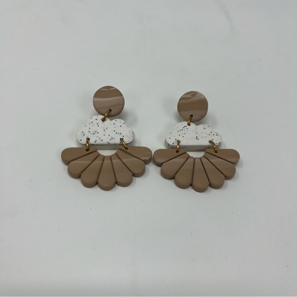 CLAY STATEMENT DROP EARRINGS - Picture 9 of 12
